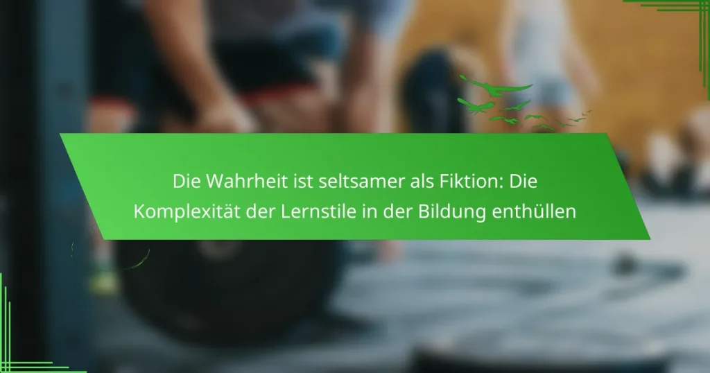 Die Wahrheit ist seltsamer als Fiktion: Die Komplexität der Lernstile in der Bildung enthüllen