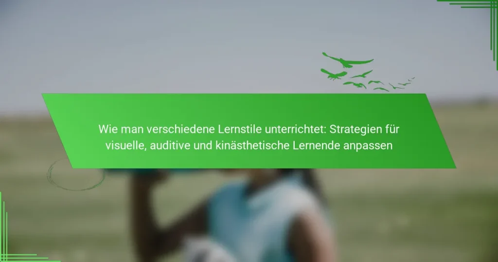 Wie man verschiedene Lernstile unterrichtet: Strategien für visuelle, auditive und kinästhetische Lernende anpassen