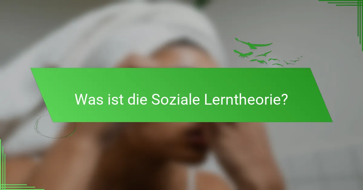 Was ist die Soziale Lerntheorie?