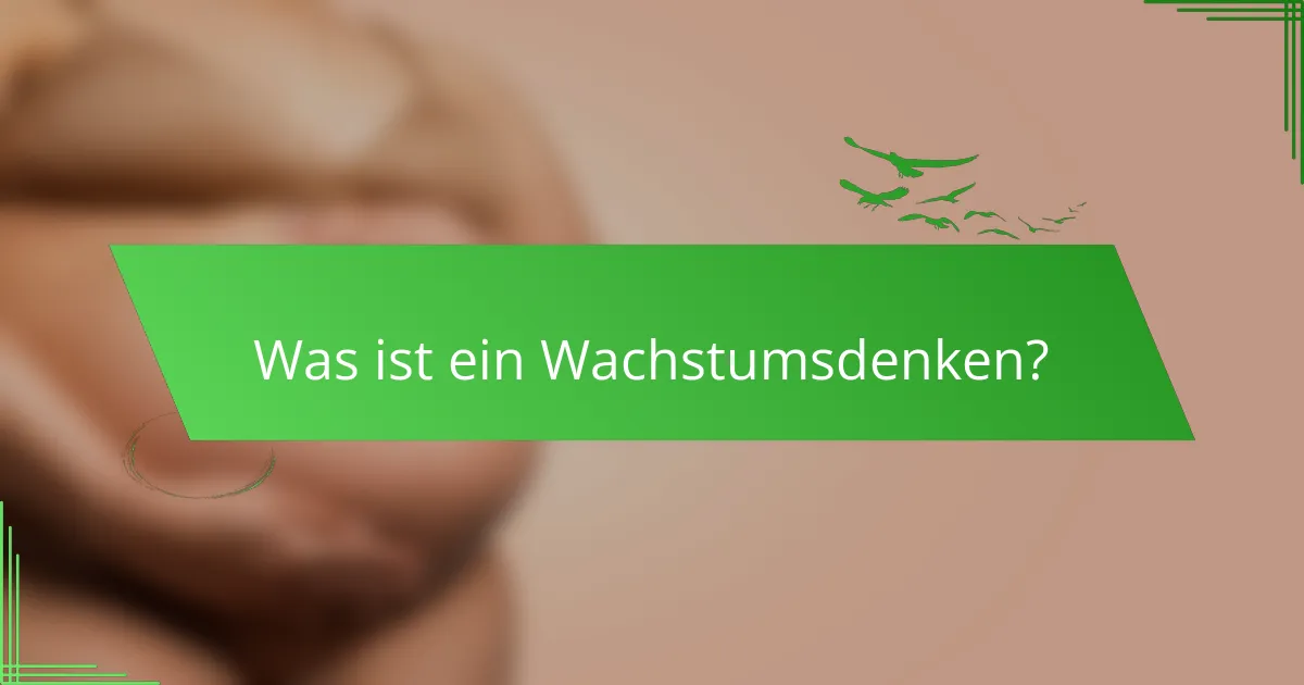 Was ist ein Wachstumsdenken?